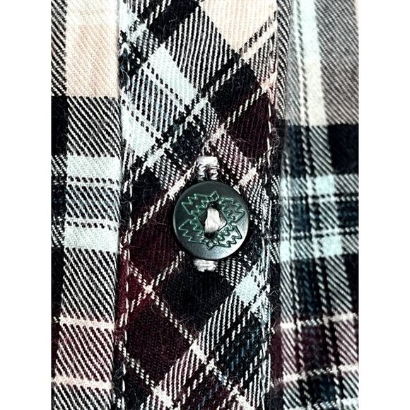 Ariat Plaid Top XL Black Western Cowgirl Rodeo Country Concert Rustic Honky Tonk - Picture 5 of 11